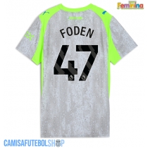 Camisa de time de futebol Manchester City Phil Foden #47 Replicas 3º Equipamento Feminina 2025-26 Manga Curta